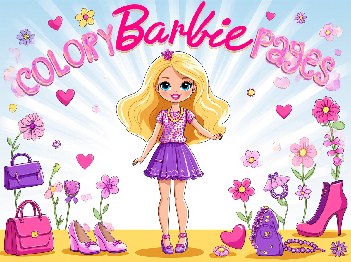 Engaging Barbie coloring pages that inspire creativity in children.